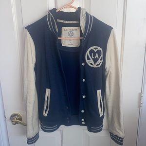 Blue & white LA:Hearts varsity jacket size small